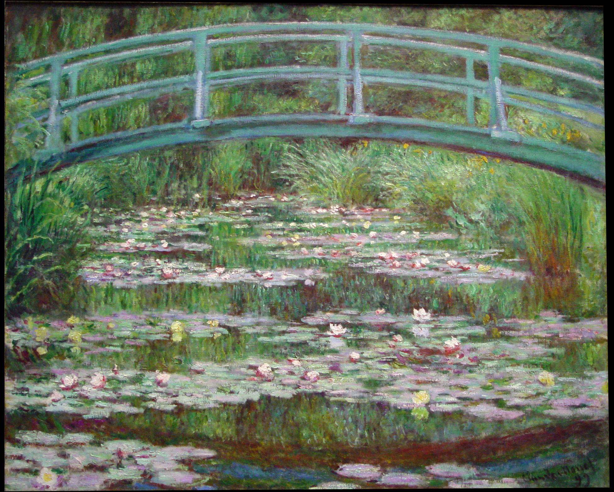 Japanese Footbridge Claude Monet 1890 before cataracts